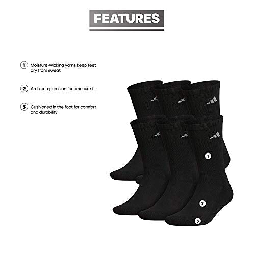 adidas Men's Athletic Cushioned Crew Socks