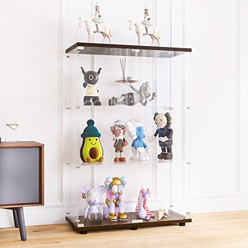 Zacis Modern 3 Shelf Glass Display Cabinet